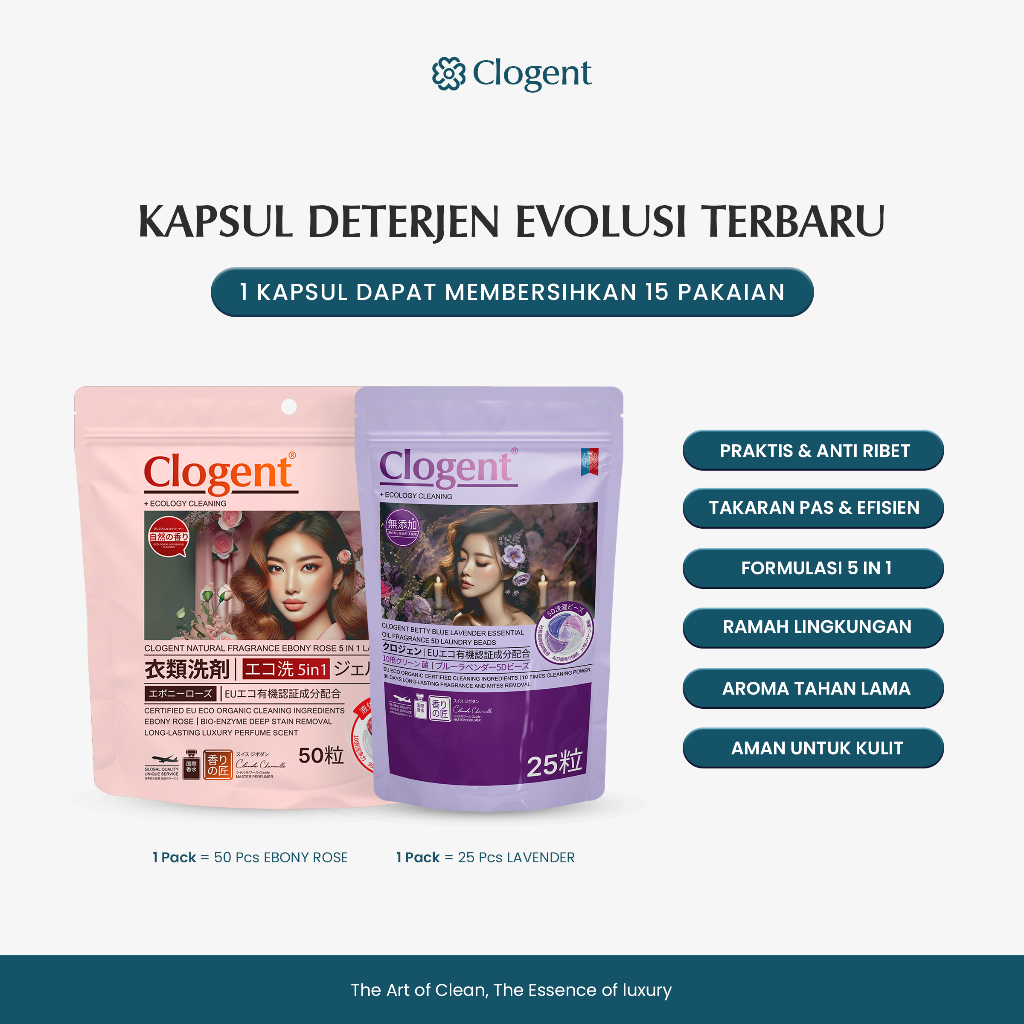 Jual Clogent Paket Mix E Laundry Pod Gel Detergen Sabun Cuci Baju ...