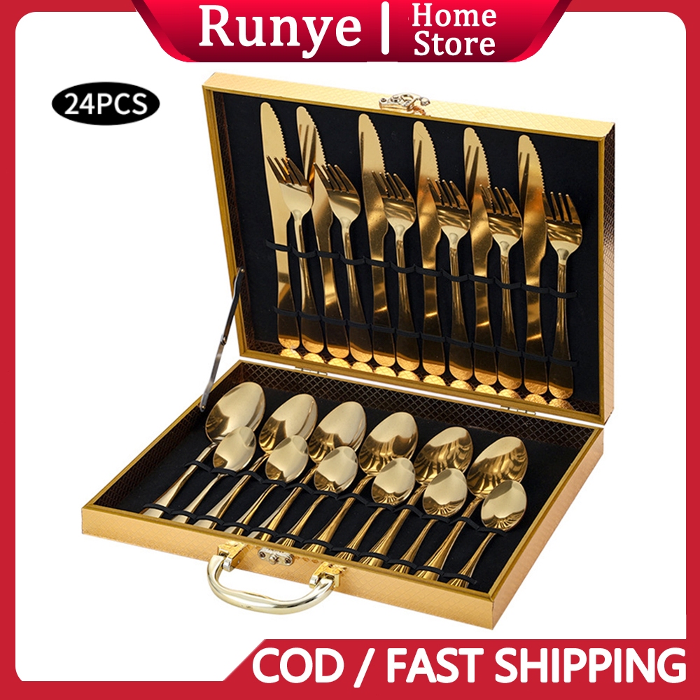 Jual Sendok Set Sultan / Sendok Gold / Cutlery Set / Stainlees Set ...