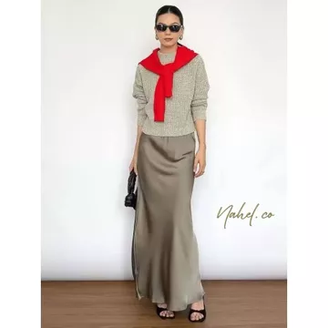 Nahel Rok Satin Silk Satin Skirt Premium Rok Satin A Line Mermaid Silk
