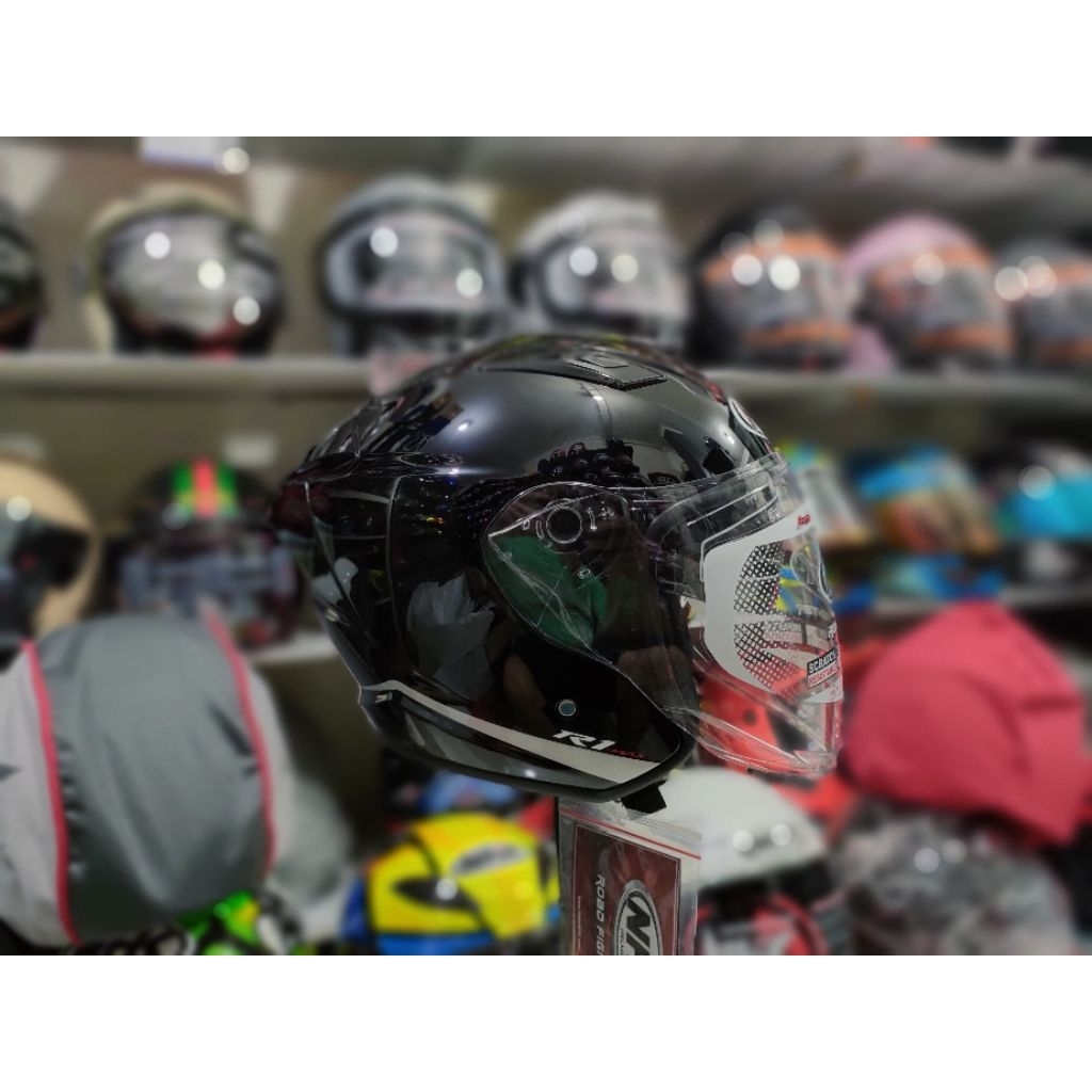Jual NHK R1 MAX ALL COLOR HELM OPEN FACE DOBLE VISOR | Shopee Indonesia