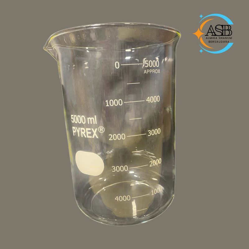 Jual Pyrex Low Form Beaker Glass 5000 mL Heat Resistant | Shopee Indonesia