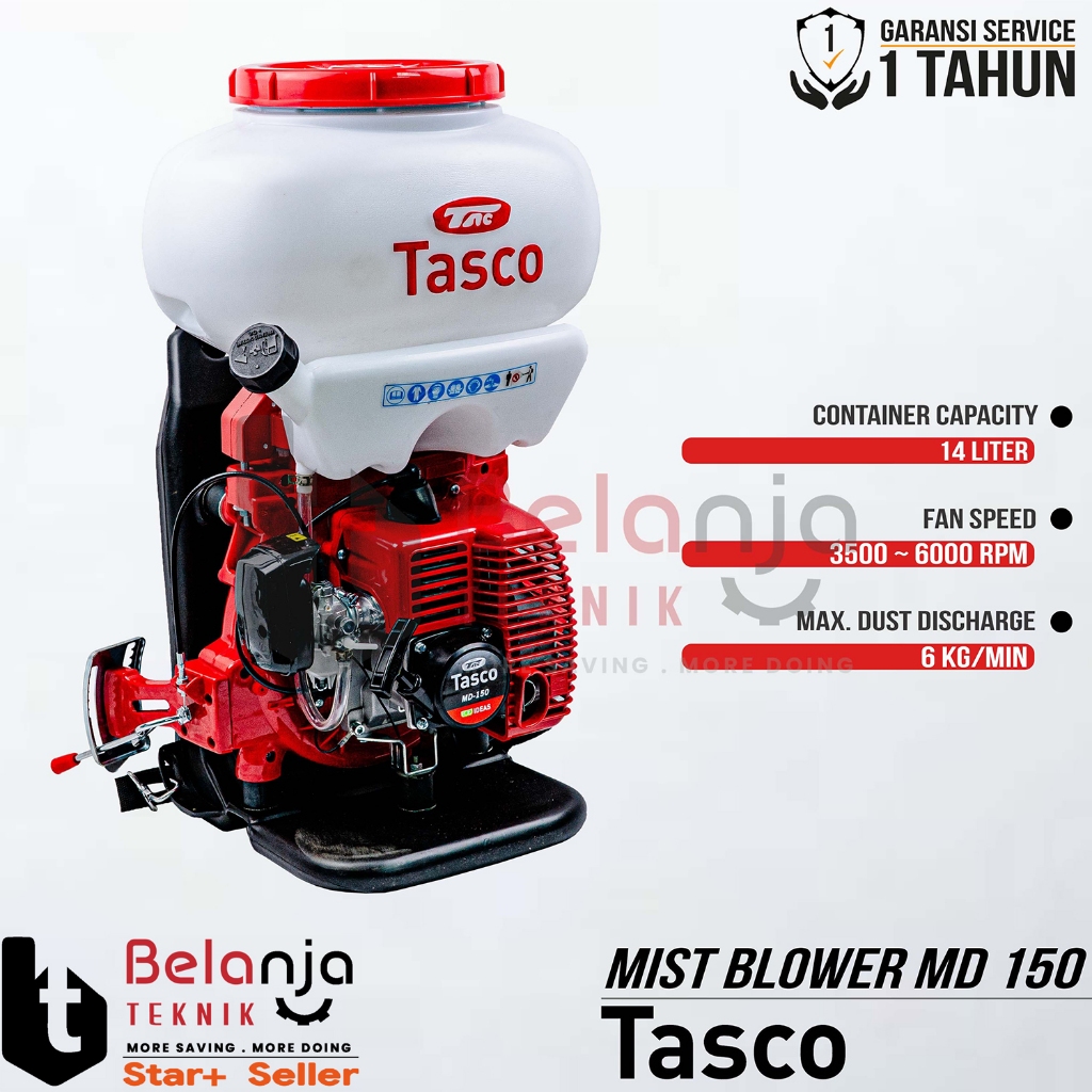 Jual Mesin Blower Tangan Bensin TASCO MD 150 Engine Blower MB150 ...