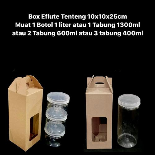 Jual Box Eflute Tenteng Ukuran 10x10x25cm Muat 1 Botol Box Hampers ...