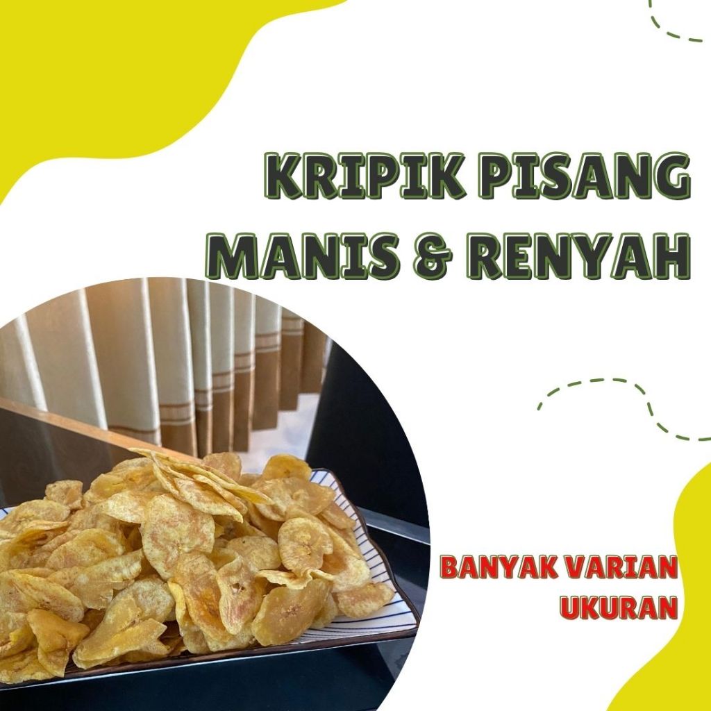 Jual KRIPIK PISANG MANIS 250 GRAM - 1 KG / SRIPING / MANIS / RENYAH ...