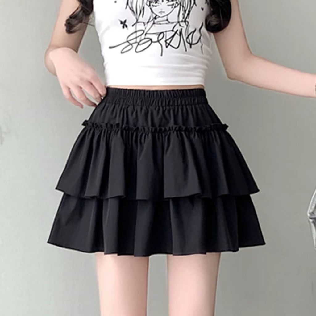 Jual Celana Rok Wanita / Skirt Skort Cewek Kombinasi kerut Korean Style ...