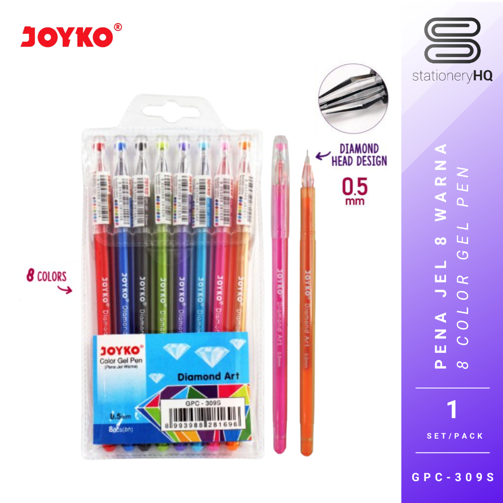 Jual Joyko Pulpen Bolpen Ballpoint Warna Color Gel Pen GPC-309S GPC ...