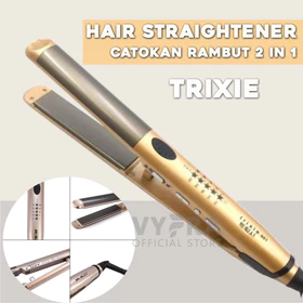 Catokan TRIXIE 881 ION Negatif Tourmaline Keramik Salon Professional Pelurus Rambut 2 IN 1