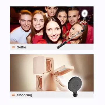 ROBOT RFL02 Lampu Selfie Ringlight Beauty Portable Fill In Light RGB With Gimbal Rotasi 360°