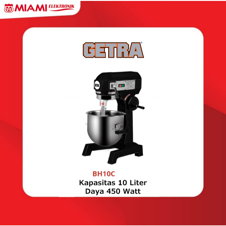 Jual GETRA BH10C Planetary Mixer Gear Driven / Mixer Roti 10 Liter ...