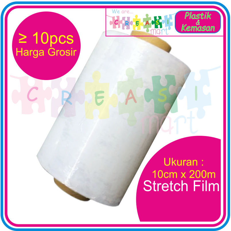 Jual Plastik Wrap 10cm x 200m (REAL) STRETCH FILM Plastic Wrapping ...