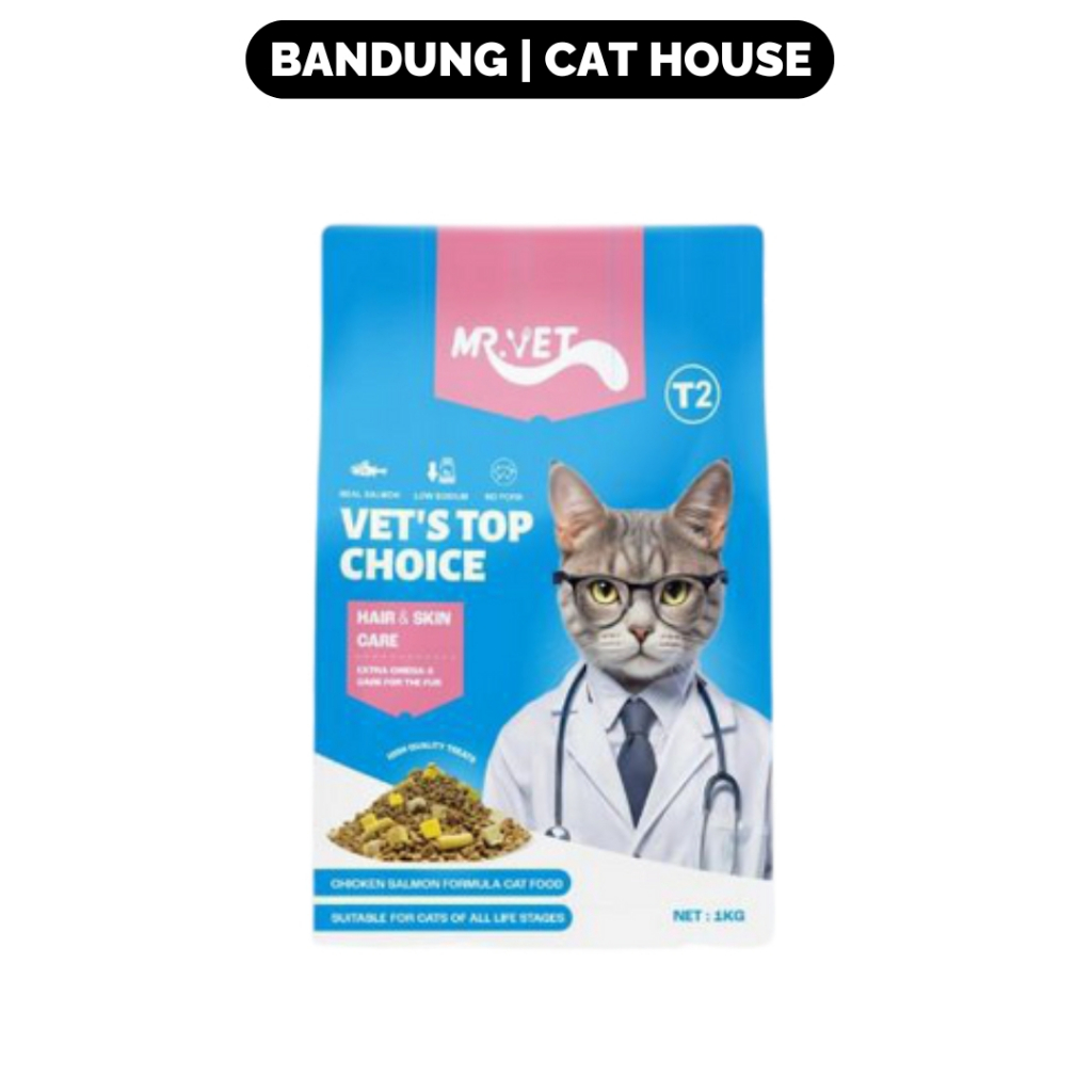 Jual Vet VET'S TOP CHOICE 1KG Cat Dry Food Makanan Kering