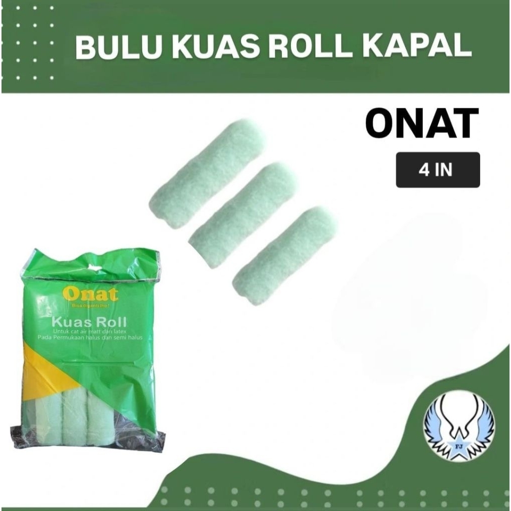 Jual Bulu Kuas Roll Kapal 4 inch ONAT | Refill kuas rol kapal 4 ...