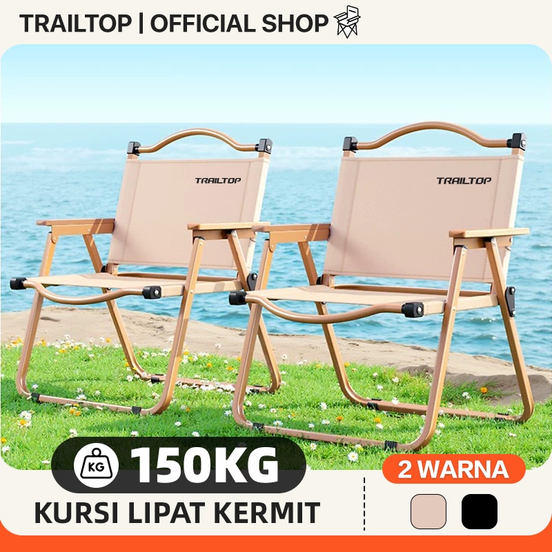 Jual TrailTop Kursi Lipat Outdoor Dengan Gagang Kayu Kursi Pantai Lipat ...