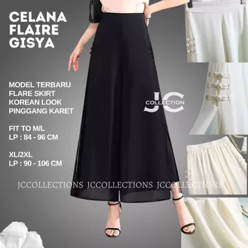 Celana Kulot Korea Style Wanita Dobel Layer Pita Celana Panjang Wanita Sifon Korean Style Vista