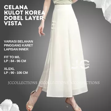 Celana Panjang Wanita Korea Style Dan Elegan Vista JCCollections Celana Kulot Korea Style Dobel