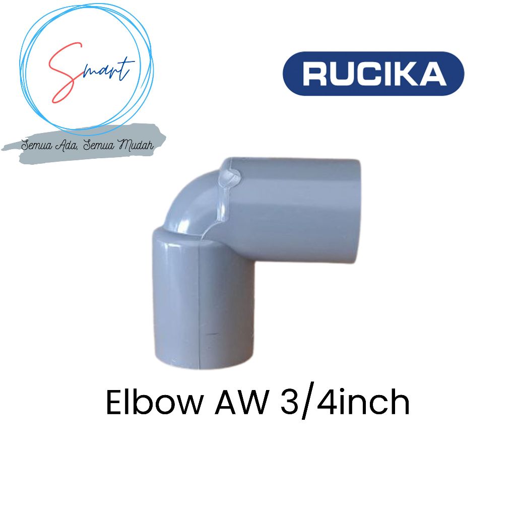Jual RUCIKA Elbow AW 3/4 Inch Knee Sambungan Fitting Pipa PVC 3/4Inchi ...