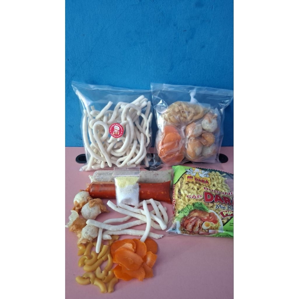 Jual seblak cibak instan komplit tinggal masak, sudah termasuk bumbu ...