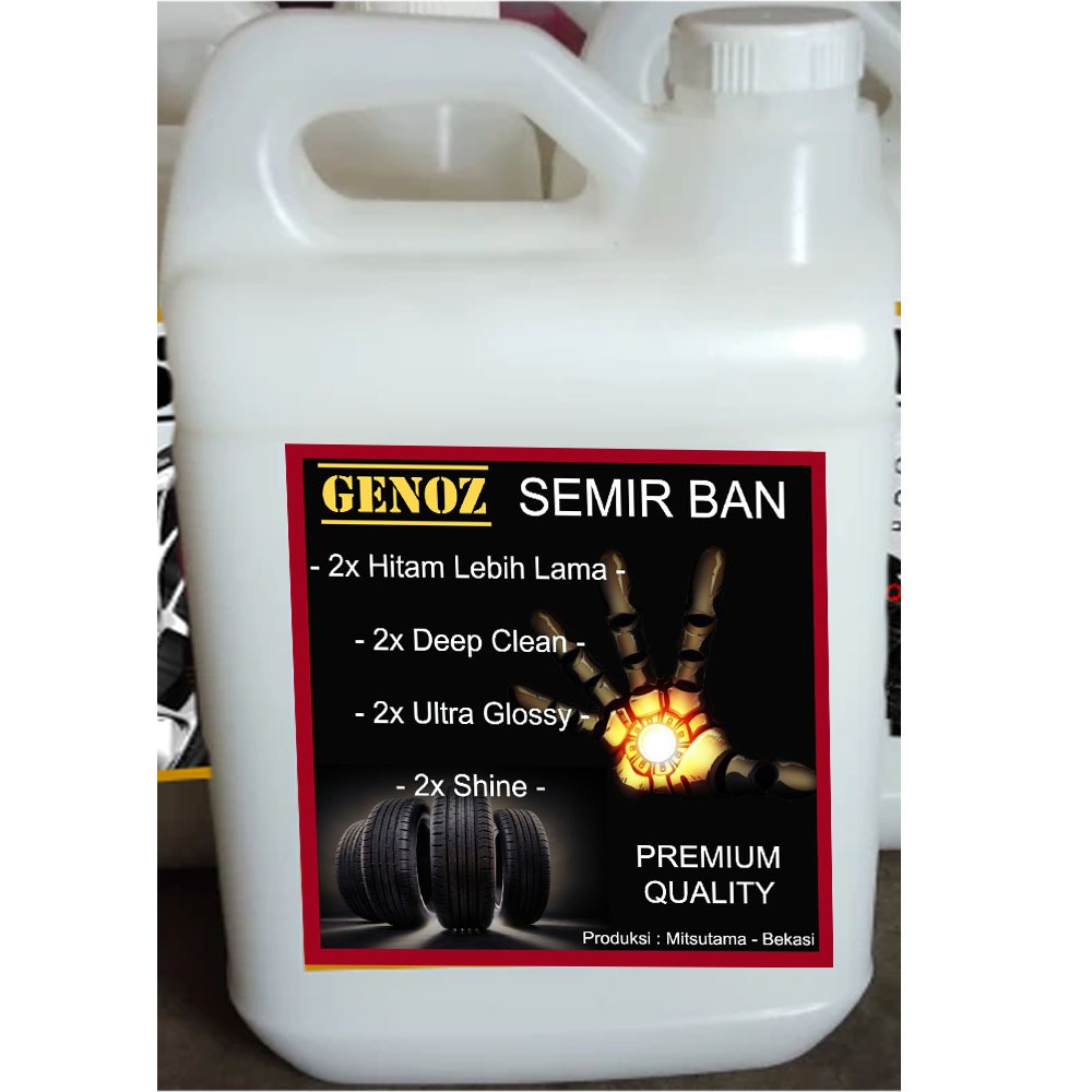 Jual GENOZ Semir Ban 5Liter PREMIUM 2x Lebih KENTAL - Semir Ban Mobil ...