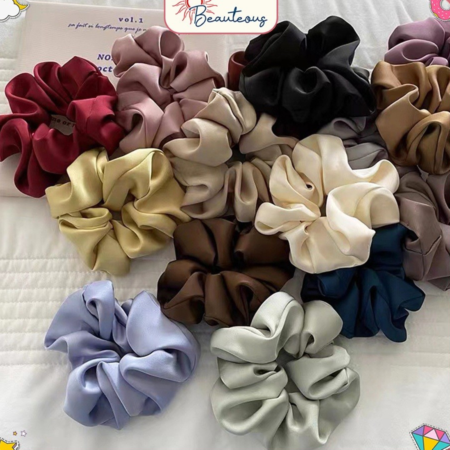 Jual Ikat Rambut Hair Band Satin Scrunchie Korea Serunci Hijab Kuncir ...