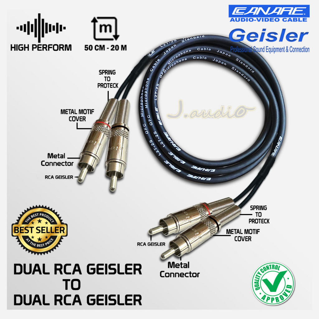 Jual JAPAN STANDARD - Kabel Audio/kabel Power 2x RCA Geisler To 2x RCA ...