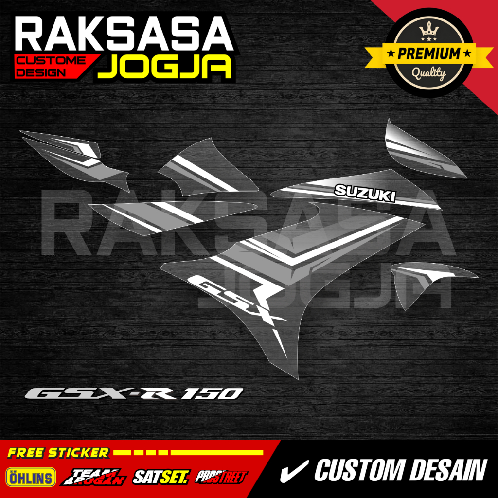Jual Striping Transparan Sticker Motor Suzuki GSX-R 150 Custome Desain ...