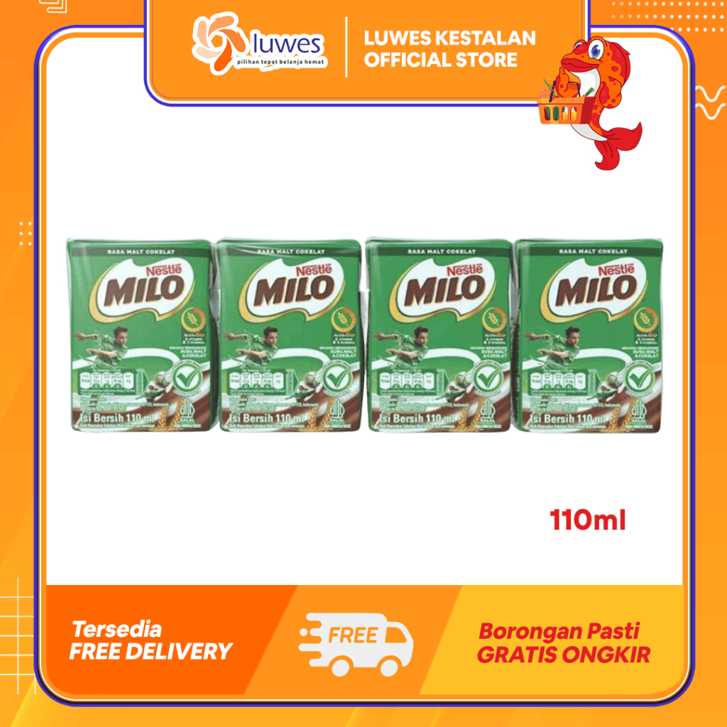 Jual (4 pcs) Milo Susu UHT 110ml Coklat Rasa Yang Enak & Lebih Hemat ...