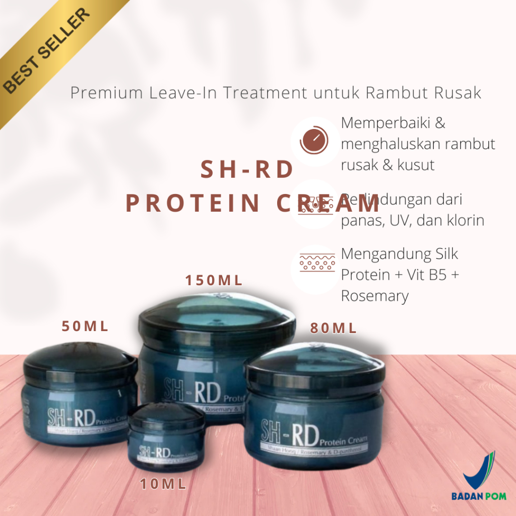 Jual SHRD PROTEIN CREAM 50ml | untuk Rambut Kering, Rontok & Heat ...