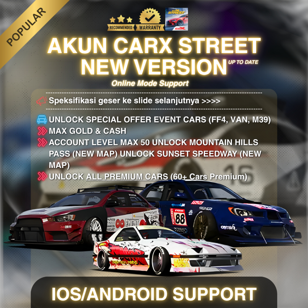 Jual Akun Car X Street Pro Max Shopee Indonesia