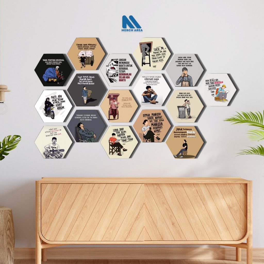 Jual HIASAN DINDING HEXAGONAL BAHAN PREMIUM - TEMA QUOTES-A | Shopee ...