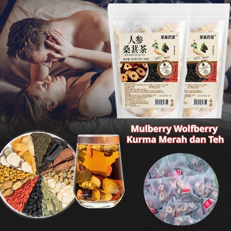 Jual COD [Beli 1 Gratis 2] Teh Herbal Ginseng, Goji Berry & Mulberry ...