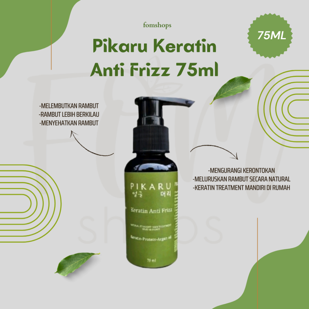 Jual PIKARU KERATIN TREATMENT THERAPY 75 ML Anti Frizz Serum / Keratin ...