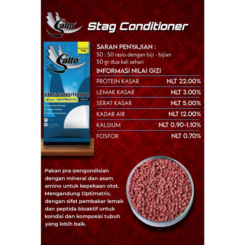 Jual SALTO STAG CONDITIONER 1 KG (Makanan Ayam) | Shopee Indonesia