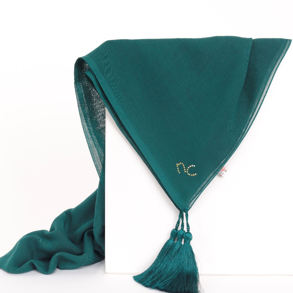 NADIYA Everyday Scarf Square Paris Japan Tassel Premium