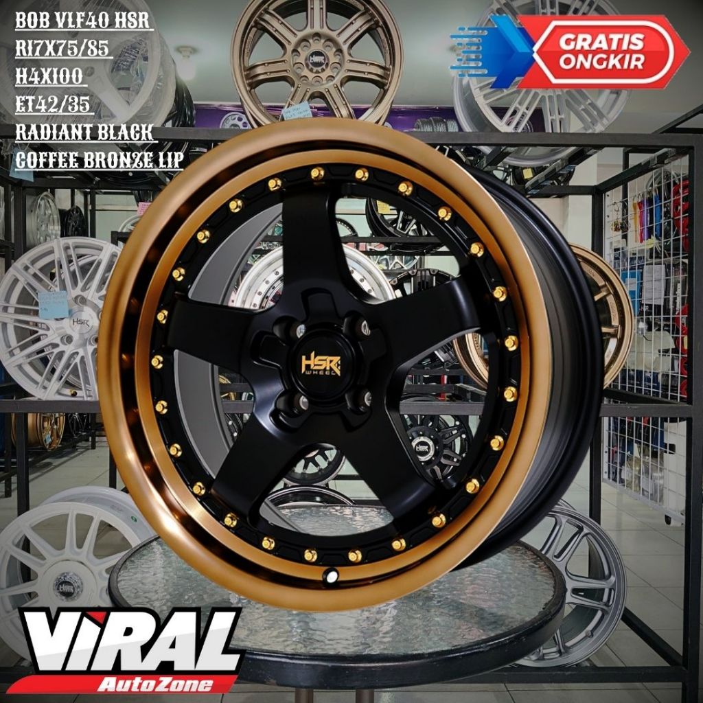 Jual VELG HSR BOB VLF40 RING 17 R17 HOLE 4x100 CELONG LEBAR 7,5/8,5 ...