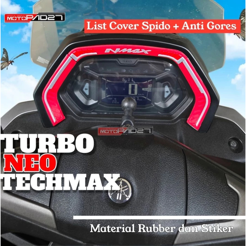 Jual List Cover Speedometer NMAX TURBO NEO TECHMAX Full Set + Anti ...