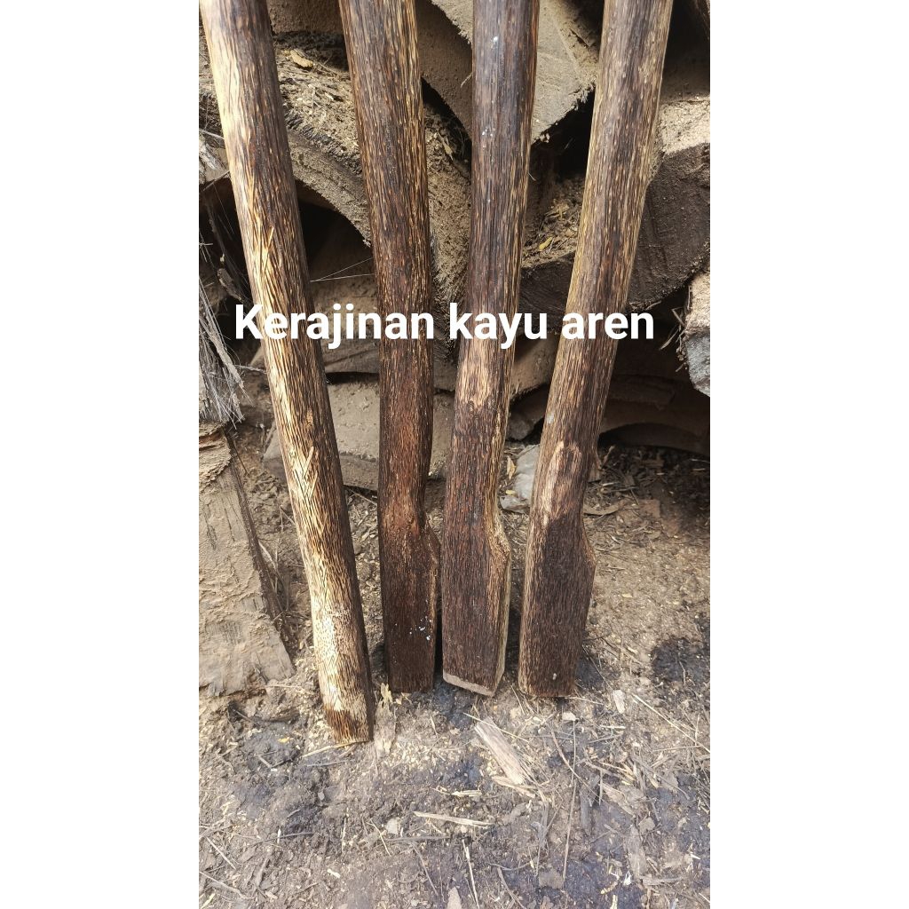 Jual doran cangkul kayu aren panjang 1meter /gagang pacul kayu aren ...