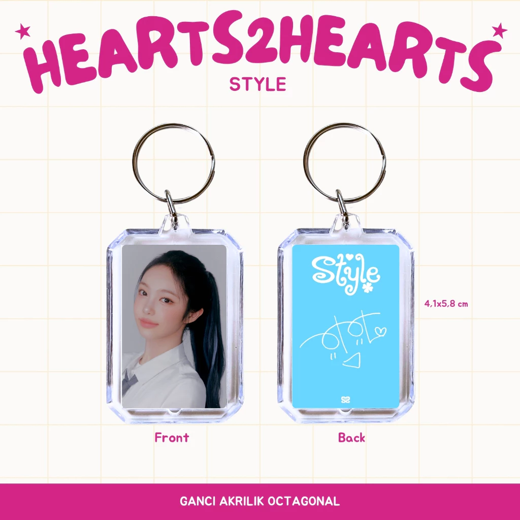 Ganci Akrilik Gantungan Kunci Hearts2Hearts dan Aksesori Lucu