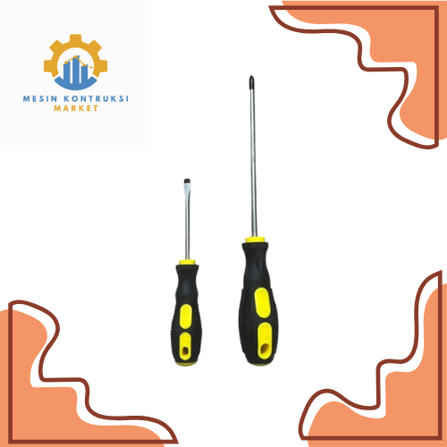 Jual OBENG PANJANG PLUS MINUS IMPORT HIGH QUALITY - 6*150 - MINUS ...