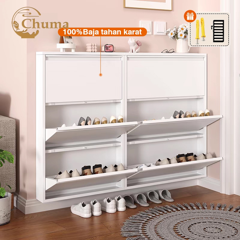 Jual Rak Sepatu Besi 3 - 4 Layer Stainless Steel Lemari Sepatu Susun ...
