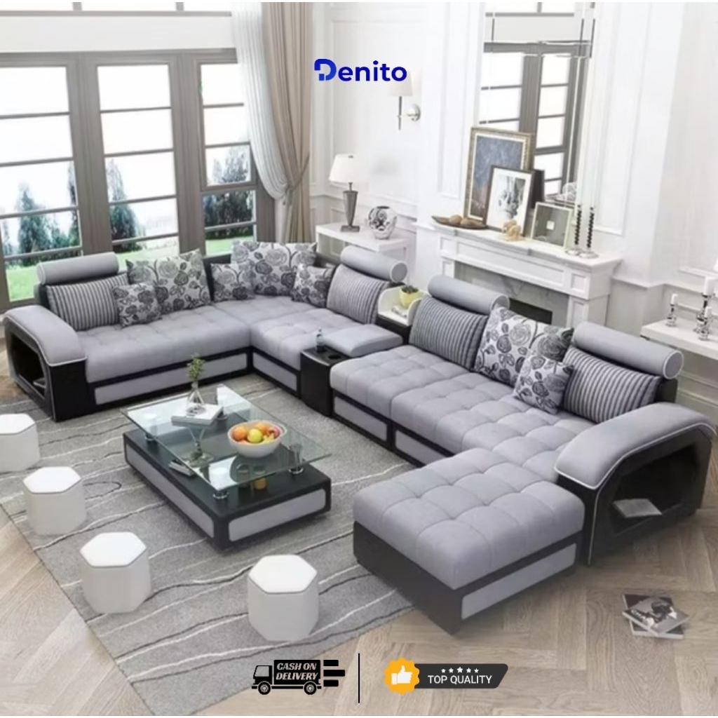 Jual Sofa Letter U Ruang Keluarga Bludru Mewah Minimalis | Shopee Indonesia