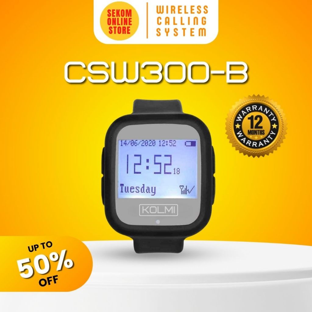 Jual KOLMI Wireless Calling Paging System Watch Calling Bel Restaurant ...