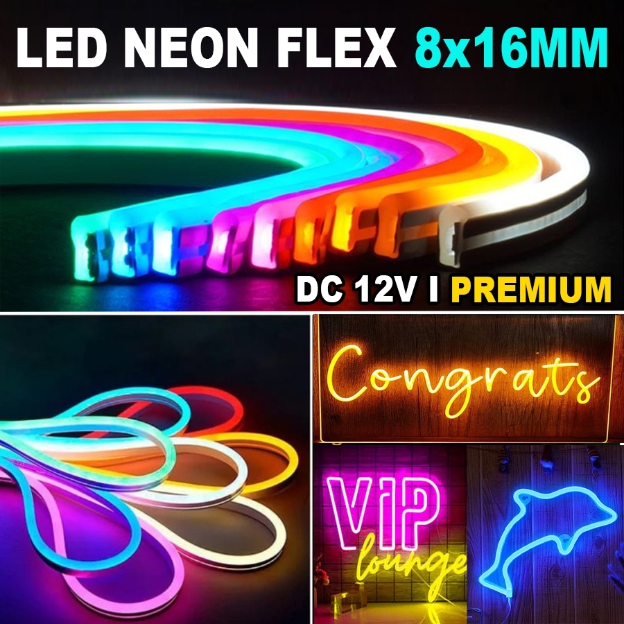 Jual LED Neon Flex Neon Flexible 8MM DC 12V 5Mtr Premium All Varian ...