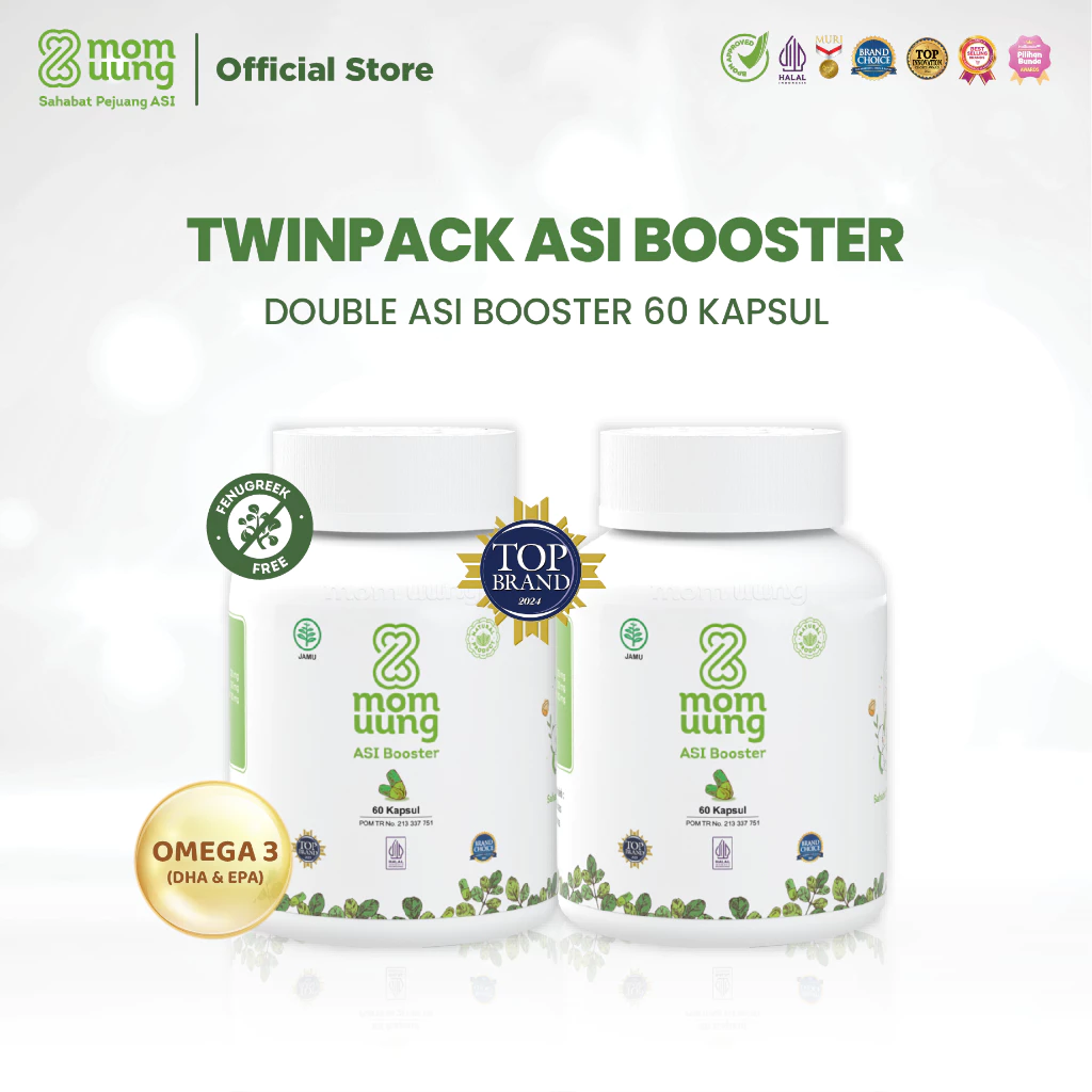 ASI Booster Isi 60 Kapsul 2 Pcs - Pelancar ASI Halal BPOM