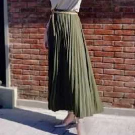 Rok Plisket Warna Mayung Flowly Rok Simpel All Size Untuk BB 39 90 Kg Bahan Koshibo Grade A