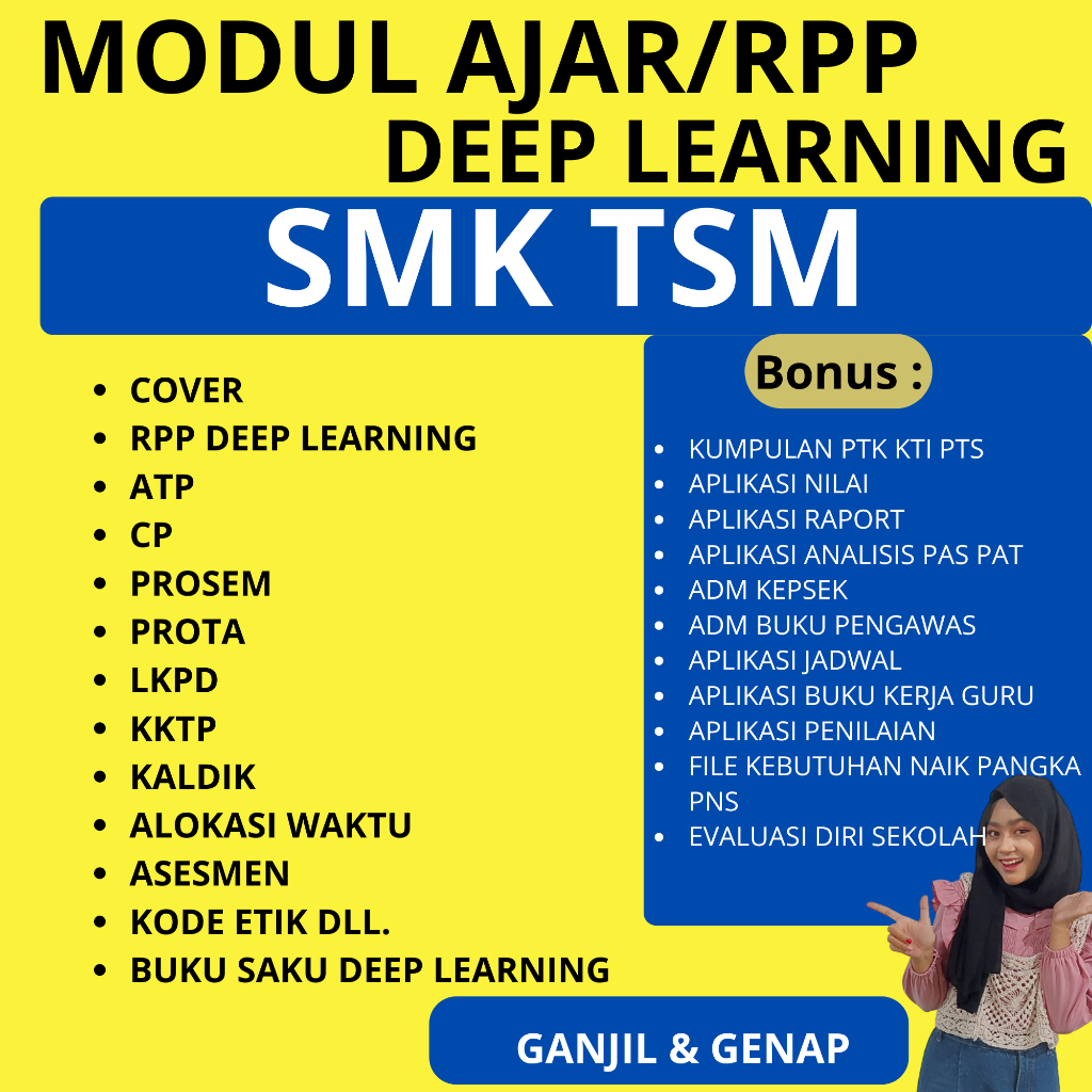 Jual RPP Deep Learning SMK TSM FASE F - Modul Ajar DEEP LEARNING SMK ...