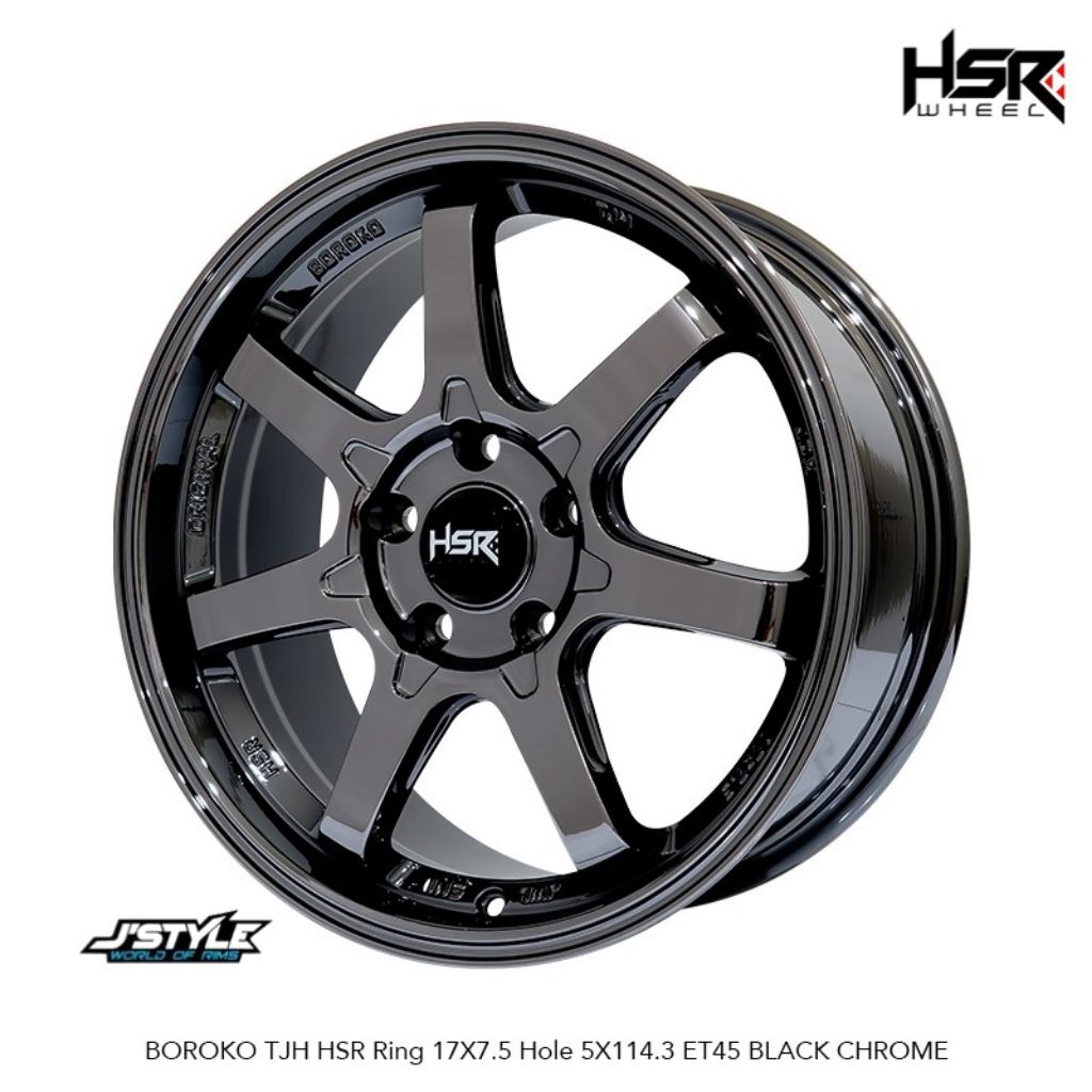 Jual VELG RACING MOBIL BLACK CHROME RING 17 RUSH,TERIOS,HR-V,X-PANDER ...