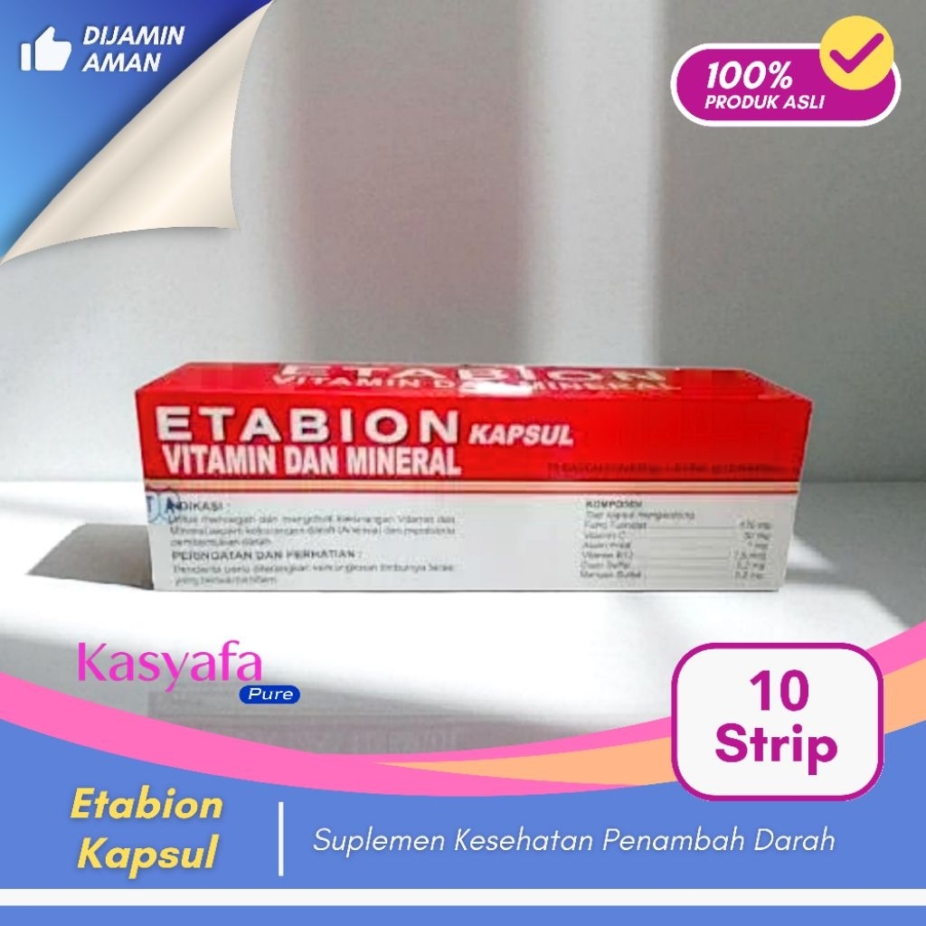 Etabion Box 10 Strip Suplemen Penambah Darah