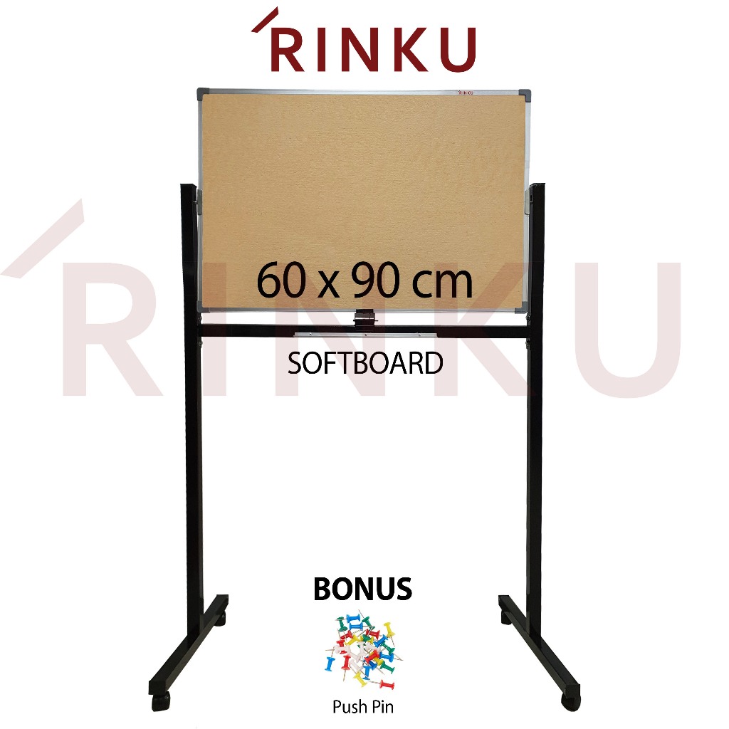 Jual Softboard Pin Board Cork Board Standing Polos Rinku 60x90 cm ...