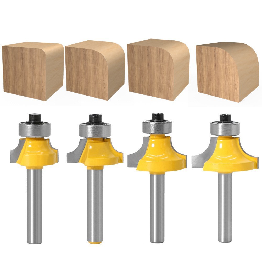 Jual Mata Profil Router Bit Radius Round Over Sudut kayu shank 6mm R3 ...