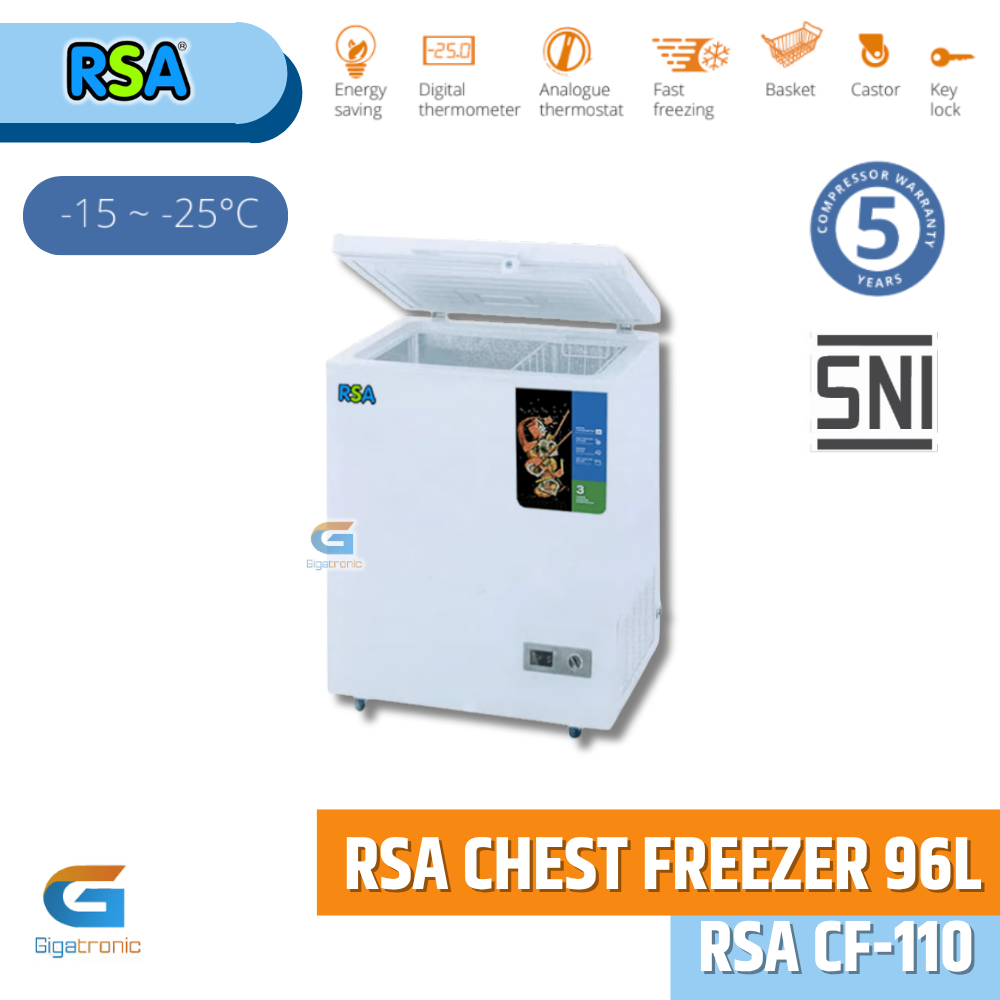 Jual Chest Freezer RSA CF‑110 – 96 L – Mini Freezer Beku Box ...